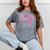 Graduation Class Of 2026 Senior 2026 Pink Bow Coquette Mineral Wash Tshirts Mineral Gray