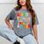 Groovy Goodbye 7th Grade Graduation Hello Summer Kids Mineral Wash Tshirts Mineral Gray