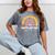 HAPPY LAST OF DAY SCHOOL Rainbow Teacher Student Graduation Mineral Wash Tshirts Mineral Gray