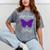 Introvert Antisocial Butterfly For Women Men Mineral Wash Tshirts Mineral Gray