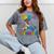 Kids Pre-K Graduate Dinosaur T-Rex Pre Kindergarten Graduation Mineral Wash Tshirts Mineral Gray