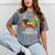 Kindergarten Level Complete Last Day Of School Graduation Mineral Wash Tshirts Mineral Gray