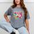Nostalgia Love Tees -Adults Small Casual Festive Classic Fit T-Shirt Round Neck Straight Fit Collarless Short Sleeve Solid Lightweight Mineral Wash Tshirts Mineral Gray
