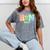 Nurse Graduation Shirt RN Est 2018 Rainbow Tshirt Mineral Wash Tshirts Mineral Gray