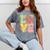 Peace Sign Love Groovy Vibes Costume Nostalgia 1980s Fashion Mineral Wash Tshirts Mineral Gray
