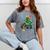 Preschool Graduation Monster Truck Dinosaur Boys Dino Tee Mineral Wash Tshirts Mineral Gray