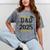 Proud Dad Of a 2025 Senior Graduation Mineral Wash Tshirts Mineral Gray