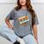 Retro Cassette Tape & Pencil Rewind Nostalgia Party 80s 90s Mineral Wash Tshirts Mineral Gray