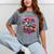 Retro Graphic Print With a Touch Of Nostalgia Mineral Wash Tshirts Mineral Gray