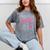 Senior 2026 Class Of 2026 Coquette Pink Bow Graduation Moms Mineral Wash Tshirts Mineral Gray
