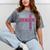 Senior 2026 Class Of 2026 Graduation 2026 Pink Girl Women Mineral Wash Tshirts Mineral Gray