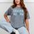Senior 26 Graduation Class Of 2026 Bow Blue Toile Floral Mineral Wash Tshirts Mineral Gray