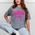 Senior Class Of 2026 Coquette Pink Bow Graduation 2026 Mineral Wash Tshirts Mineral Gray