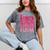 Senior Class Of 2026 Pink Coquette Bow Graduation 2026 Mineral Wash Tshirts Mineral Gray