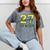Senior Class Of 2027 Graduation Yellow And Blue On The Back Premium Tri-Blend Mineral Wash Tshirts Mineral Gray