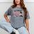 Senior Mom Class Of 2027 Cute Cat Graduation Pink Bows Girls Mineral Wash Tshirts Mineral Gray