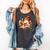 Cute Ghost Reading Book Lovers Halloween Pumpkin Women Girls Comfort Colors Tank Top Pepper