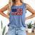 America US Flag Books Library Reading For Book Lover Reader Comfort Colors Tank Top Blue Jean