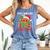 Book Reading Just Waiting For Christmas Gingerbread Comfort Colors Tank Top Blue Jean