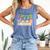 All Booked For Summer Reading Beach Floral Bookish Book Girl Comfort Colors Tank Top Blue Jean