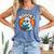 BOOOKS Cute Ghost Reading Books Halloween Comfort Colors Tank Top Blue Jean