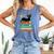 Cat And Books Retro Midcentury Mid Century Aesthetic Comfort Colors Tank Top Blue Jean
