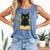 Cat Reading Book Flowers Comfort Colors Tank Top Blue Jean