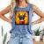 Colorful Sketch Oil Painting Of A Bat Reading Book Comfort Colors Tank Top Blue Jean