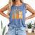 Cute Kawaii Cat Books Flowers Comfort Colors Tank Top Blue Jean