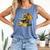 Dragon Bookworm Reading Book Graphic Comfort Colors Tank Top Blue Jean