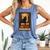 The Reader Cat Book Reading Halloween Tarot Card Comfort Colors Tank Top Blue Jean