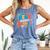 Reads Across Tee America Books Reader Reading Teacher Comfort Colors Tank Top Blue Jean