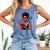 Woman Reading Book Lover Geometric Girl Afro History Comfort Colors Tank Top Blue Jean