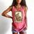 The Aunt Tarot Card Women Skeleton Aunty Book Lover Comfort Colors Tank Top Watermelon