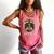 Batty About Books Reading Book Lover Men Women Distressed Comfort Colors Tank Top Watermelon