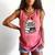 Boo Skeleton Skull Books Halloween Women School Teacher Kid Comfort Colors Tank Top Watermelon