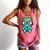 Book Lover Frankenstein's Monster With Reading Glasses Comfort Colors Tank Top Watermelon