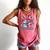 Books Fireworks And Freedom Independence Day Book Lover Comfort Colors Tank Top Watermelon