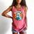 BOOOKS Cute Ghost Reading Books Halloween Comfort Colors Tank Top Watermelon