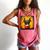 Colorful Sketch Oil Painting Of A Bat Reading Book Comfort Colors Tank Top Watermelon