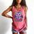 Cute Pastel Goth Bat Reading Book Comfort Colors Tank Top Watermelon