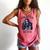 Good Girls Read Bad Books Sarcastic Skeleton Goth Skull Comfort Colors Tank Top Watermelon
