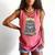 Just A Girl Who Loves Cats & Books Bookish Women Comfort Colors Tank Top Watermelon