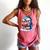 Penguin Reading a Book Animal Comfort Colors Tank Top Watermelon