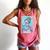 The Reader Retro Reading Skeleton Books Flowers Tarot Card Comfort Colors Tank Top Watermelon
