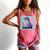 Trex Reading Book Dinosaur Comfort Colors Tank Top Watermelon