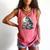 Wolf Reading Book Librarian Library Wolves Comfort Colors Tank Top Watermelon