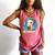 Women's Readsolotl Kawaii Axolotl Reading Book Lover Comfort Colors Tank Top Watermelon