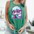 Adorable Book Lover Yeti With Reading Glasses Cute Comfort Colors Tank Top Violet