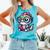 Adorable Book Lover Basilisk With Reading Glasses Cute Comfort Colors Tank Top Light Green